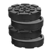WAXIAYU 4pcs Floor Jack Adapter Slotted Jack Pad Pinch Weld Jack Pad Rubber Mat Jack Stand